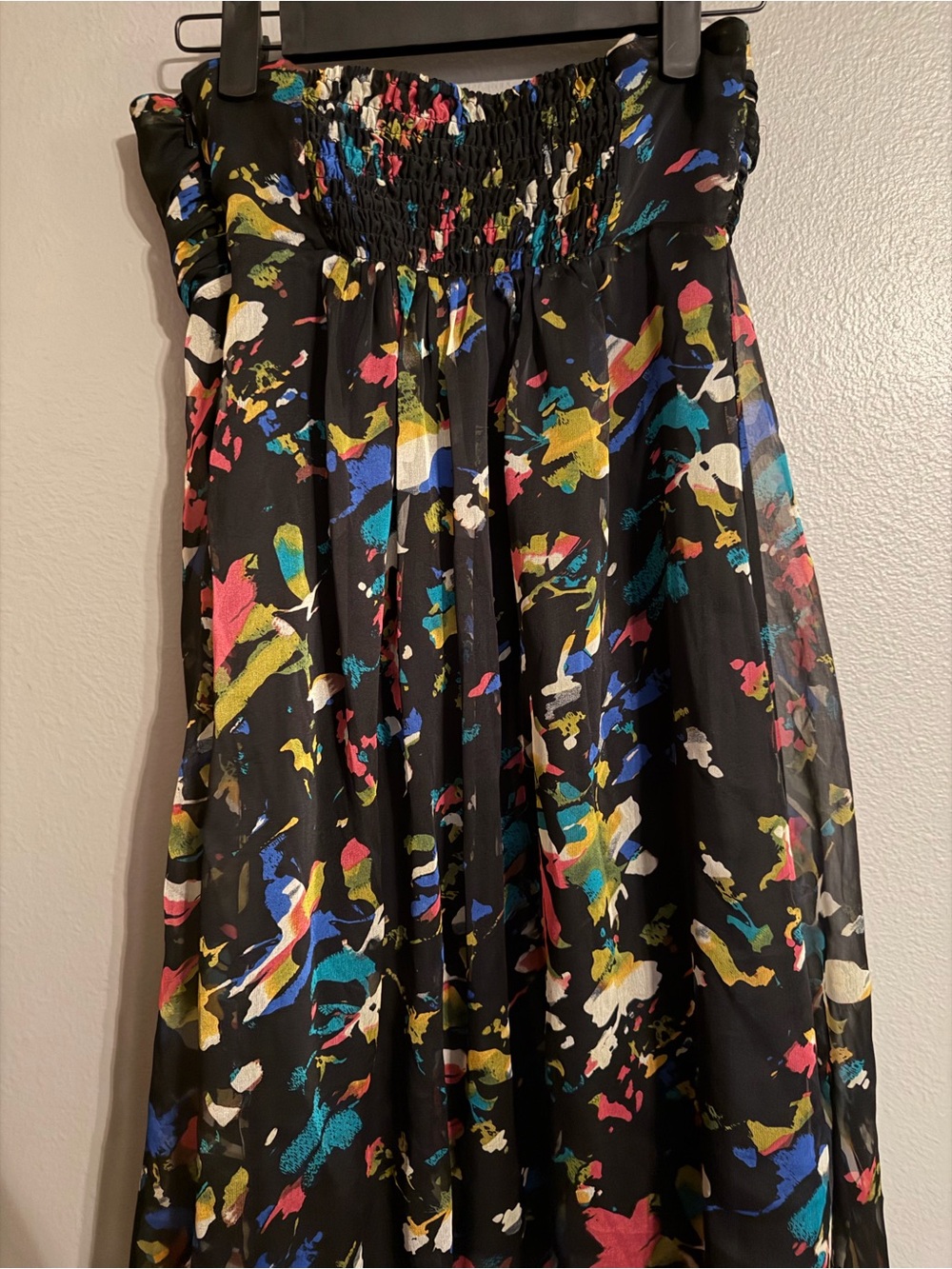 The Limited Strapless Floral Chiffon Dress Size 0 Y2K Party Cocktail - Picture 2 of 3